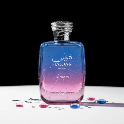 Flacon Hawas avec dégradé bleu-rose
